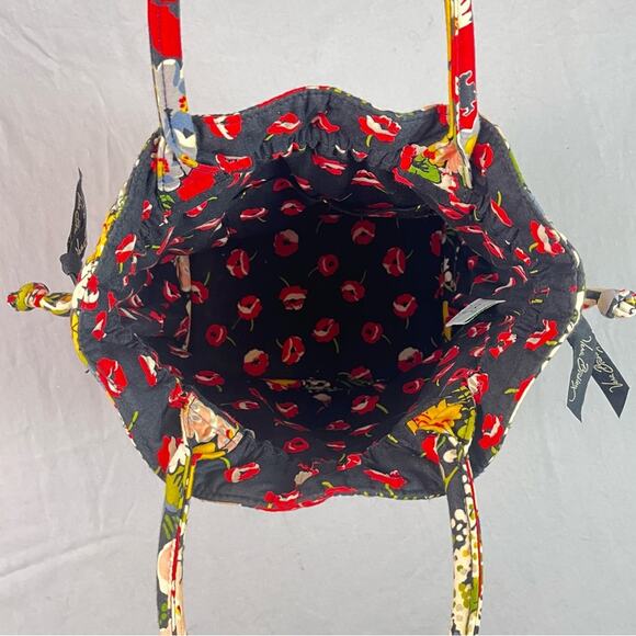 Vera Bradley Poppy Fields Drawstring Purse Top Handle Y2K Tote Mini Bag Flowers - Picture 8 of 14